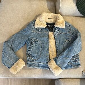 Sherpa lined denim jacket